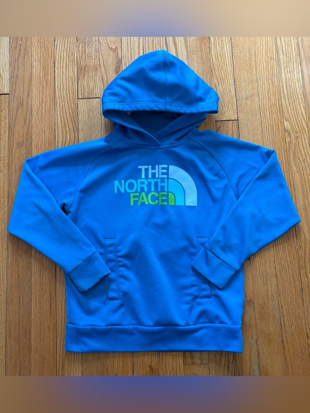 The North Face Boys Hoodie Blue Polyester Size Medium 10-12